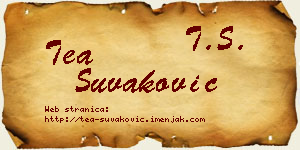 Tea Šuvaković vizit kartica